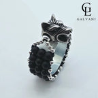 ANELLO LUPO Argento 925 Onice