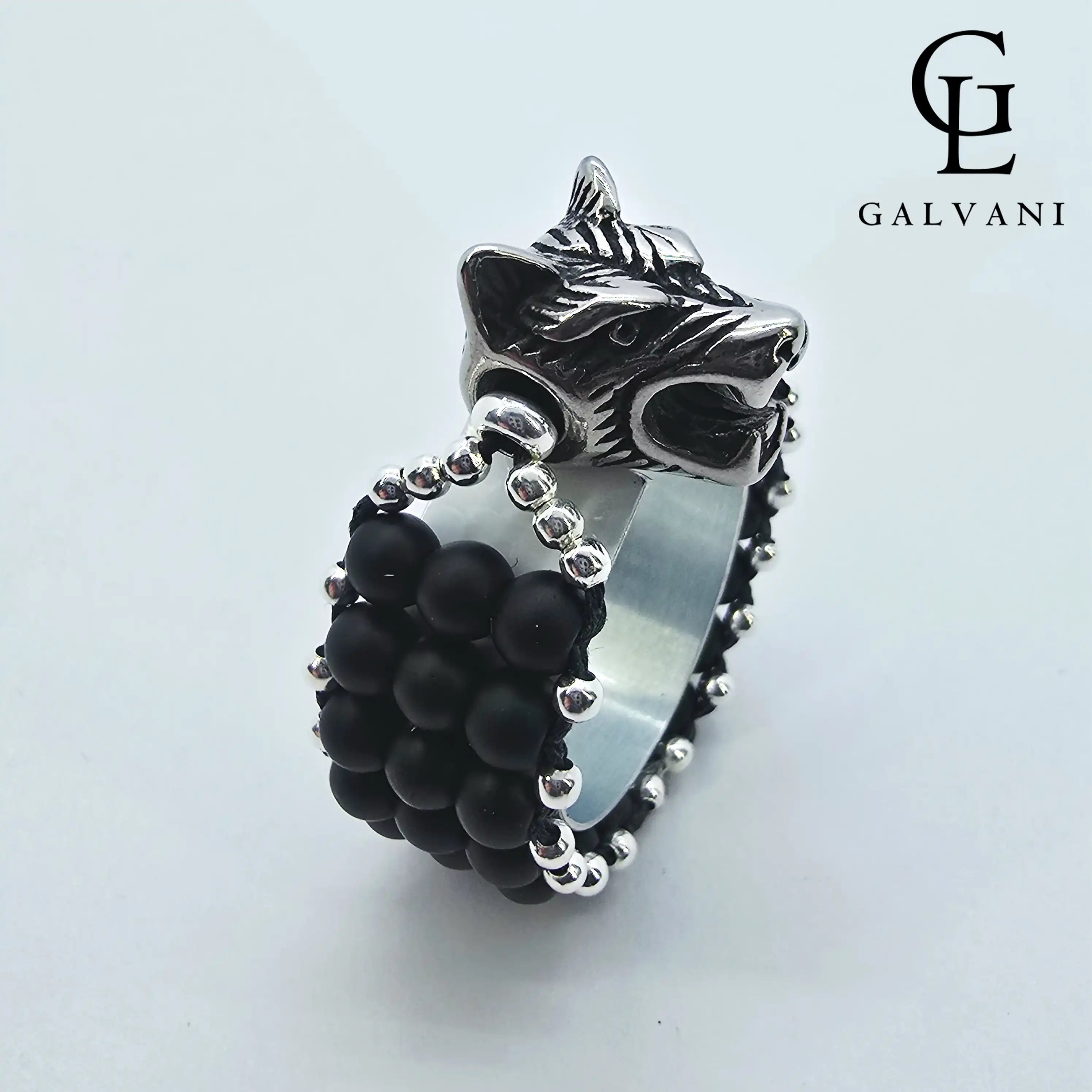 ANELLO LUPO Argento 925 Onice
