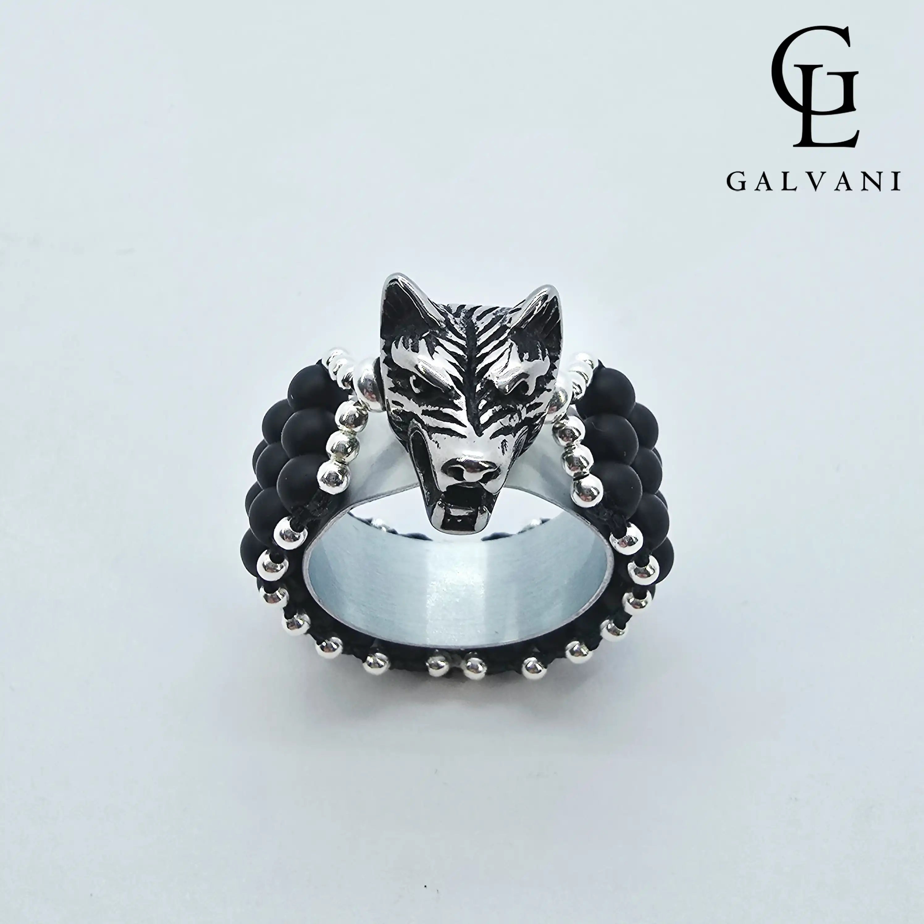 ANELLO LUPO Argento 925 Onice