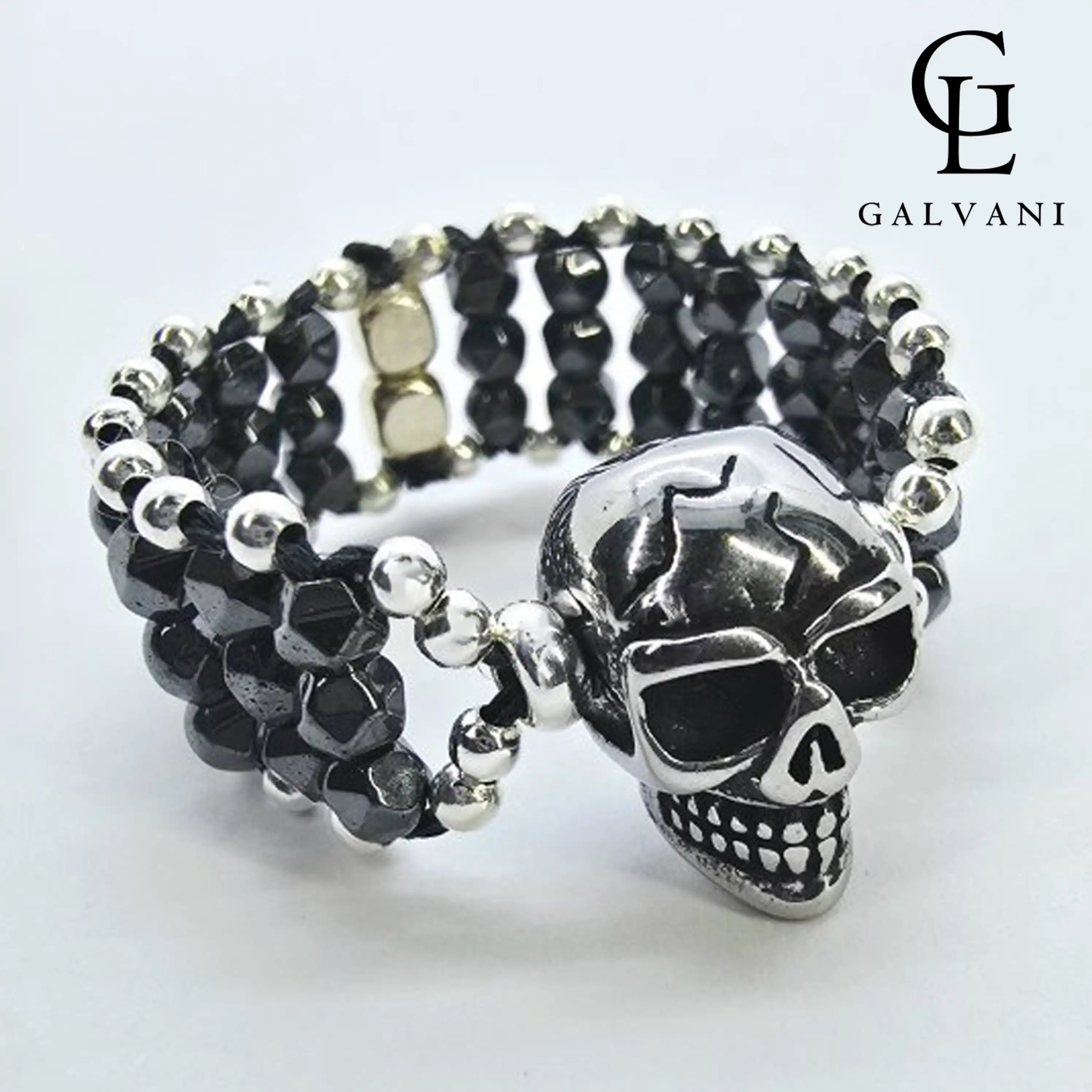 ANELLO TESCHIO Argento 925 Ematite