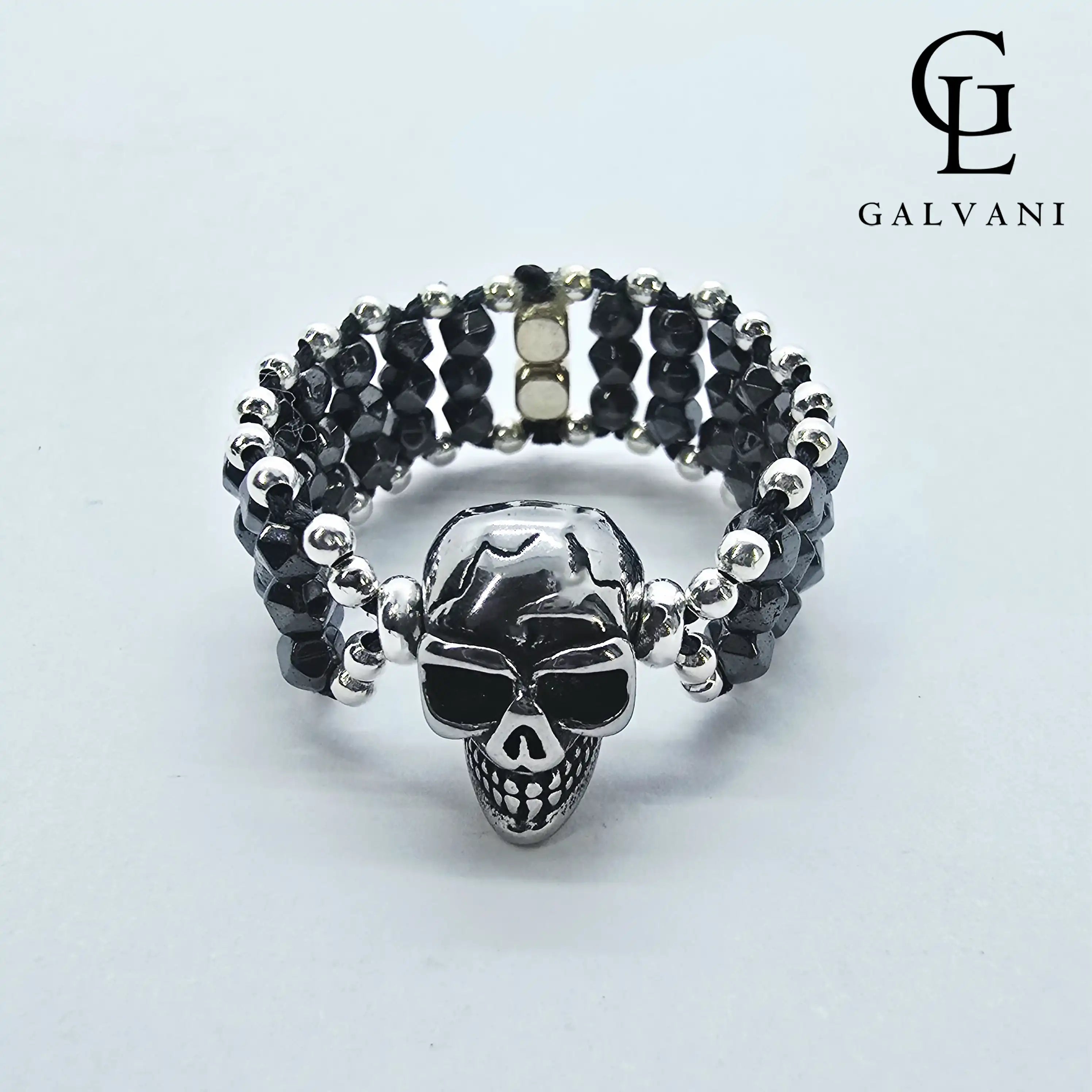 ANELLO TESCHIO Argento 925 Ematite