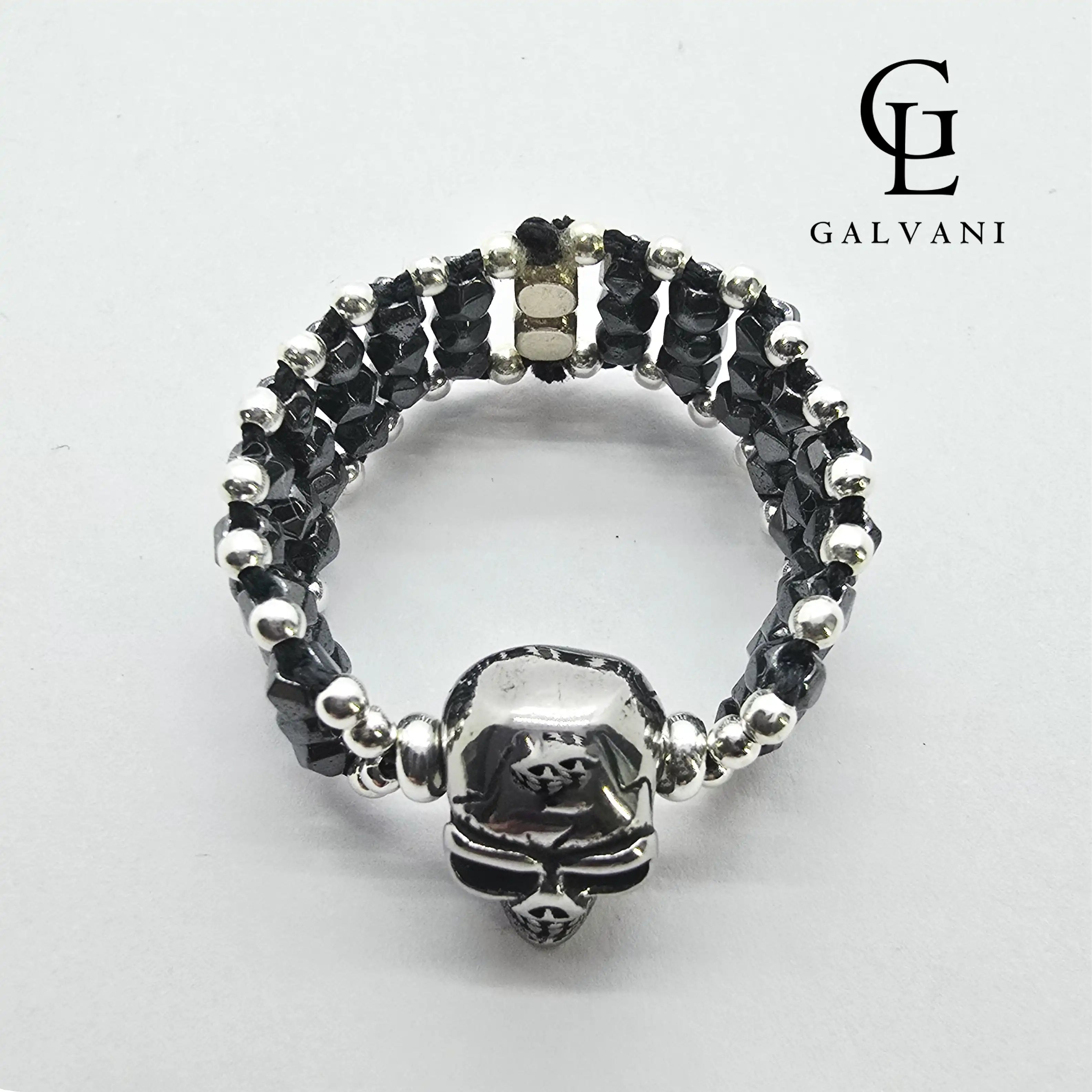 ANELLO TESCHIO Argento 925 Ematite