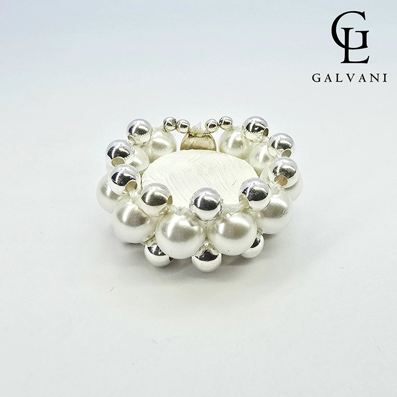 Anello con perla coltivata in argento 925 Galvani Gioielli