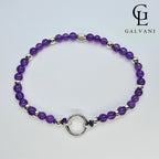 Bracciale ametista Galvani gioiello elegante e raffinato visto dall'alto