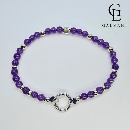 Bracciale ametista Galvani gioiello elegante e raffinato visto dall'alto