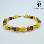 BRACCIALE ANIMA ANTICA Argento 925 Ambra Giada