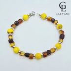 BRACCIALE ANIMA ANTICA Argento 925 Ambra Giada