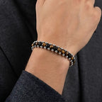 Bracciale Ares Galvani Gioielli in onice, diaspro ed elephant skin con dettagli in argento 925
