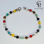 Bracciale Iride con pietre naturali multicolore in argento 925 Galvani Gioielli