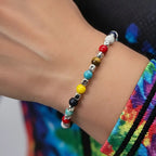 Bracciale Iride con pietre naturali multicolore in argento 925 Galvani Gioielli