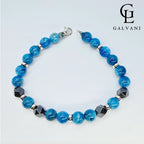 Bracciale Kyanos con apatite ed ematite in argento 925 Galvani Gioielli
