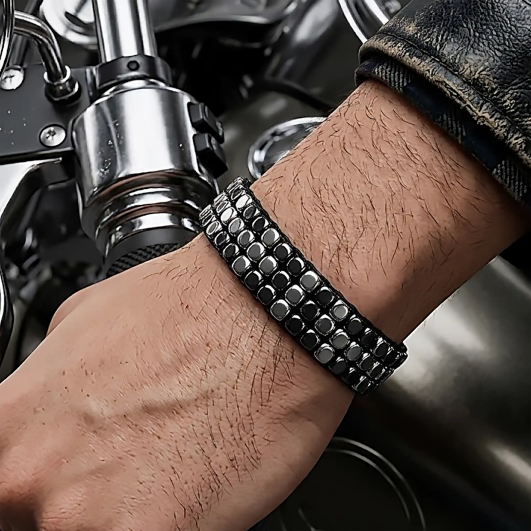 BRACCIALE LONE RIDER Argento 925 Ematite