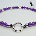 Dettaglio bracciale ametista in argento 925 Galvani