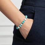 Bracciale Antartide con howlite turchese in argento 925 Galvani Gioielli da donna