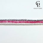 Bracciale Aura con pietre tormalina rosa ed ematite Galvani focus sul dettaglio