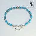 Bracciale Brezza con howlite turchese Galvani visto dall'alto