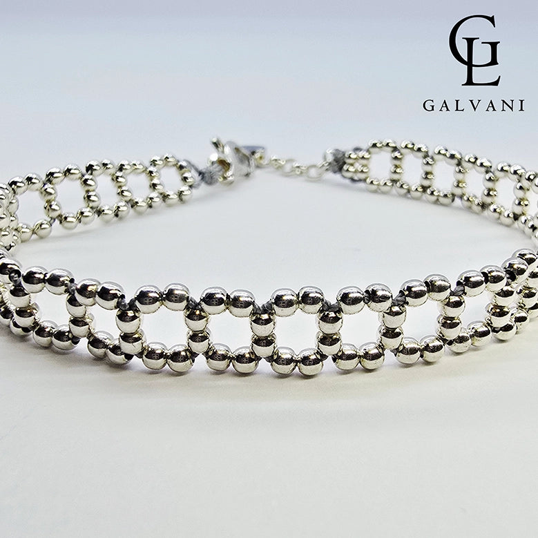 Focus su bracciale Fiore in argento 925 Galvani gioiello delicato