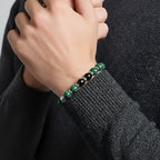 Bracciale Icaro con malachite e onice in argento 925 Galvani gioiello simbolico