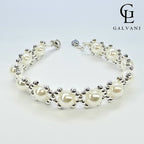 Bracciale con perla coltivata in argento 925 Galvani vista frontale