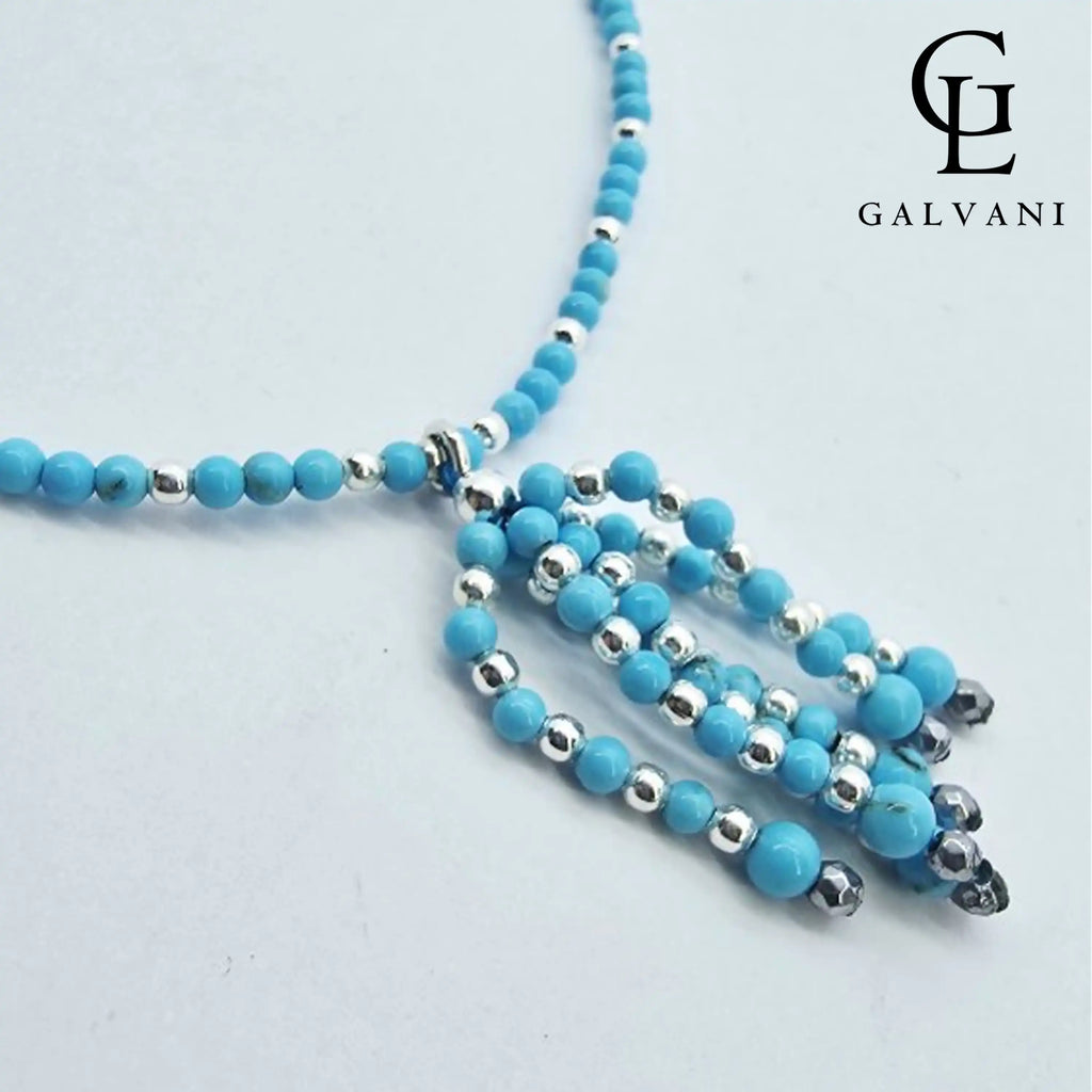 CAVIGLIERA CAPRI Argento 925 Howlite turchese