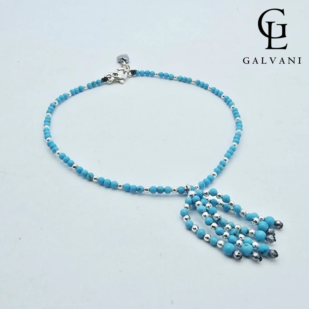 CAVIGLIERA CAPRI Argento 925 Howlite turchese