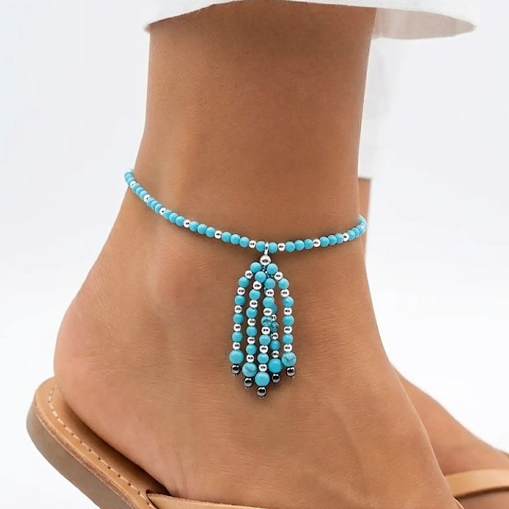 CAVIGLIERA CAPRI Argento 925 Howlite turchese