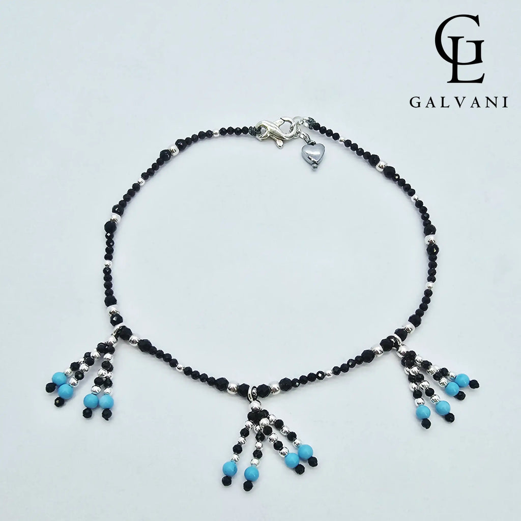 CAVIGLIERA RICCIONE Argento 925 Onice Howlite turchese