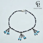 CAVIGLIERA RICCIONE Argento 925 Onice Howlite turchese