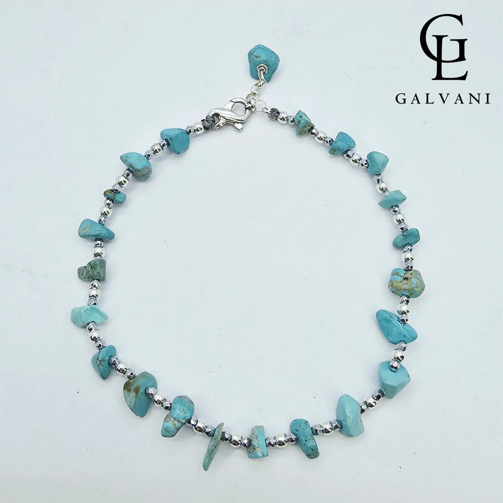 CAVIGLIERA RIVA Argento 925 Howlite turchese