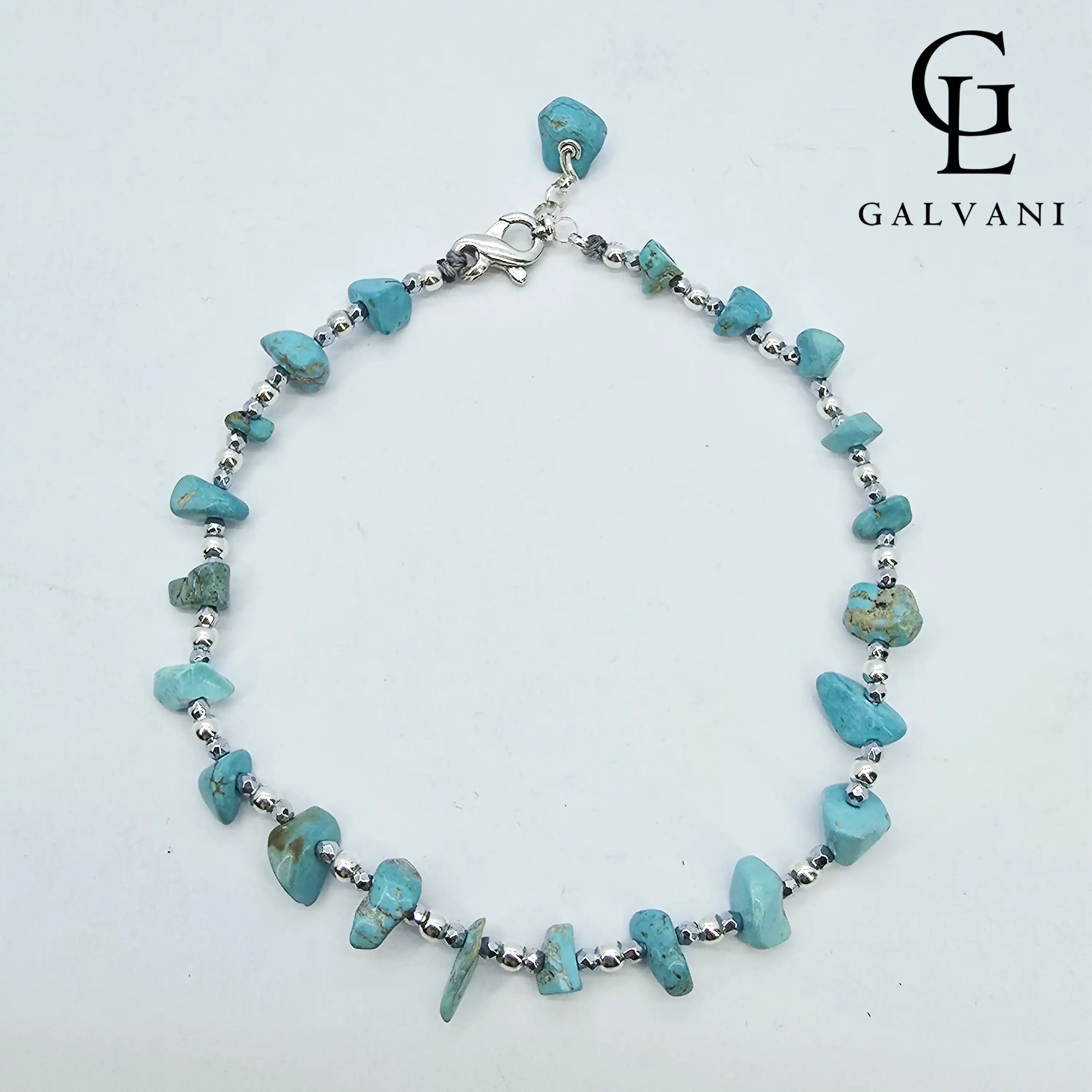 CAVIGLIERA RIVA Argento 925 Howlite turchese