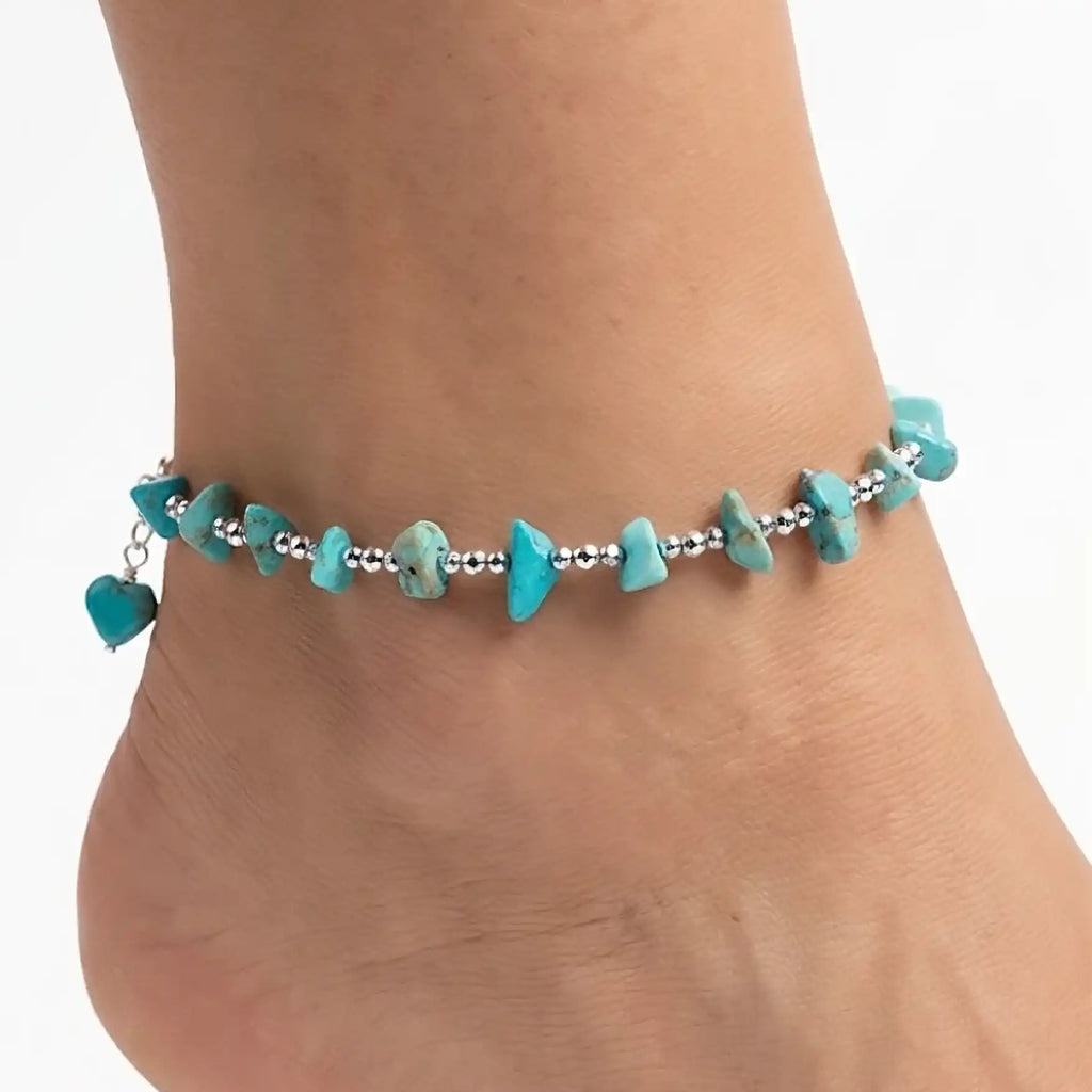 CAVIGLIERA RIVA Argento 925 Howlite turchese
