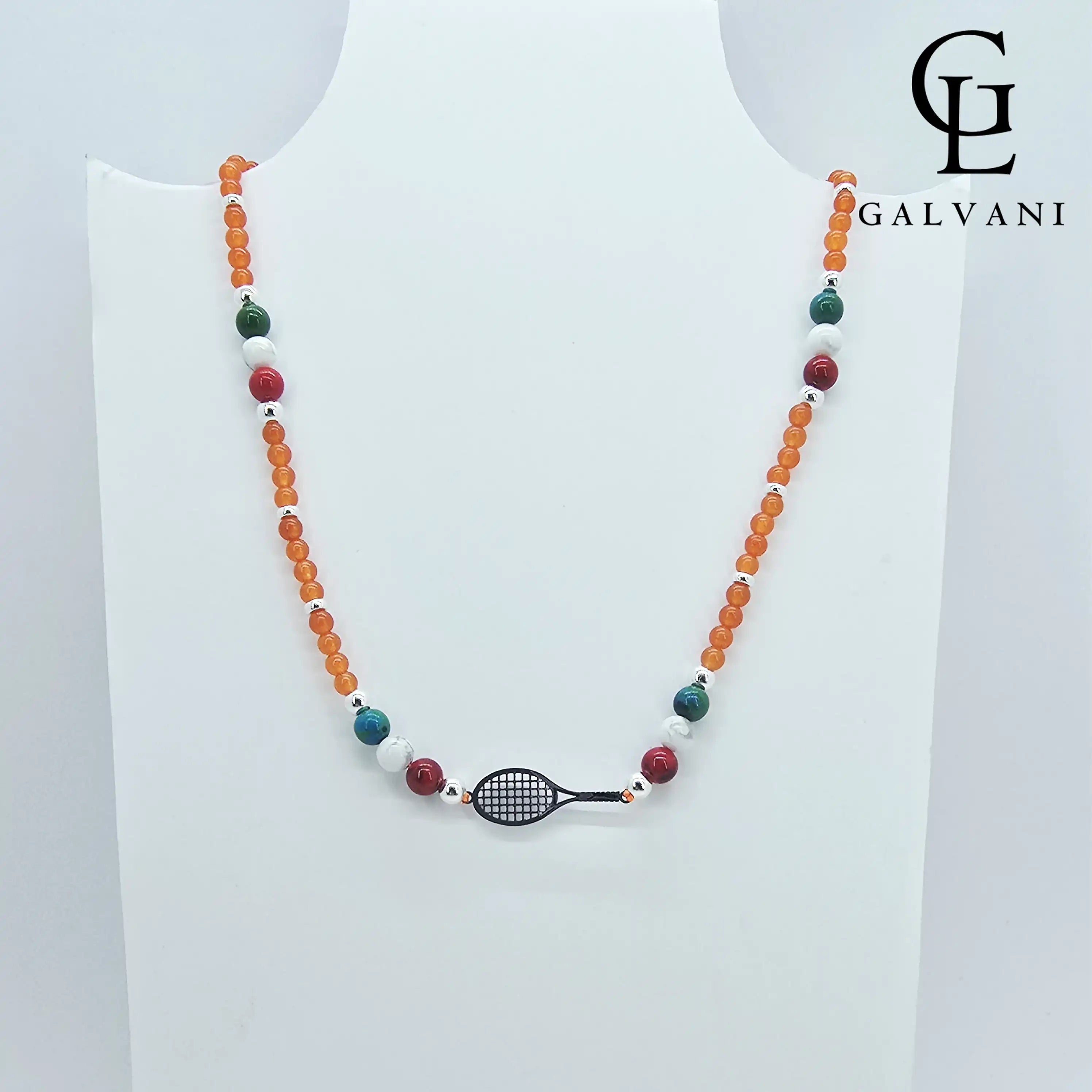 COLLANA FORZA SINNER Argento 925 Agata Howlite Crysocolla