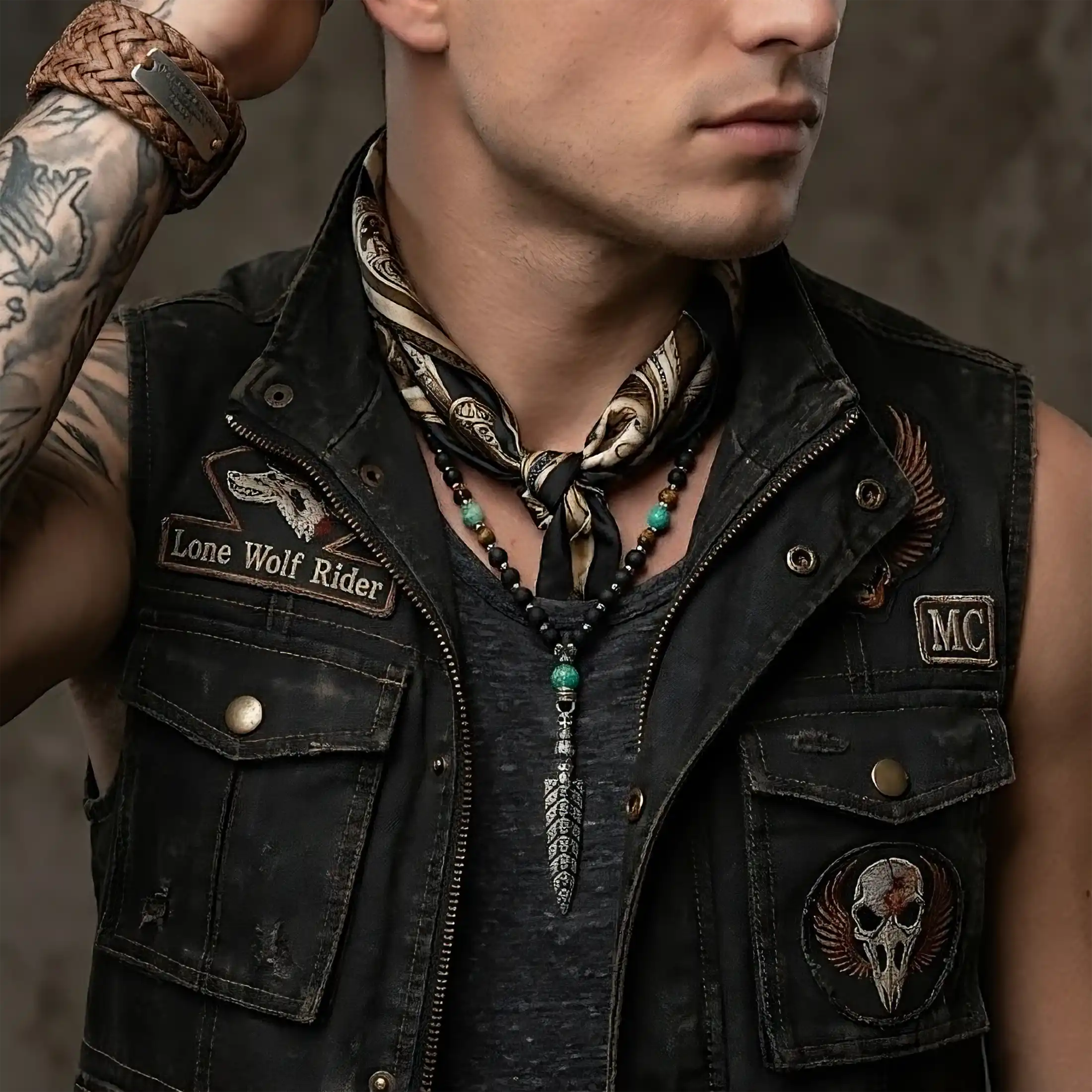 COLLANA IL MIETITORE Onice Agalmatolite Occhio di tigre