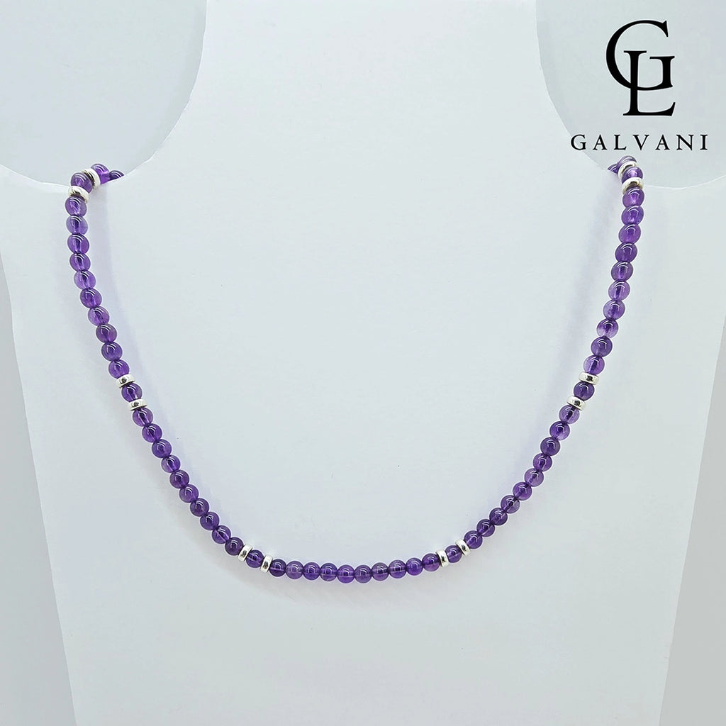 Collana ametista in argento 925 Galvani vista frontale