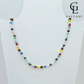 Collana Iride con mix di pietre naturali in argento 925 Galvani vista frontale