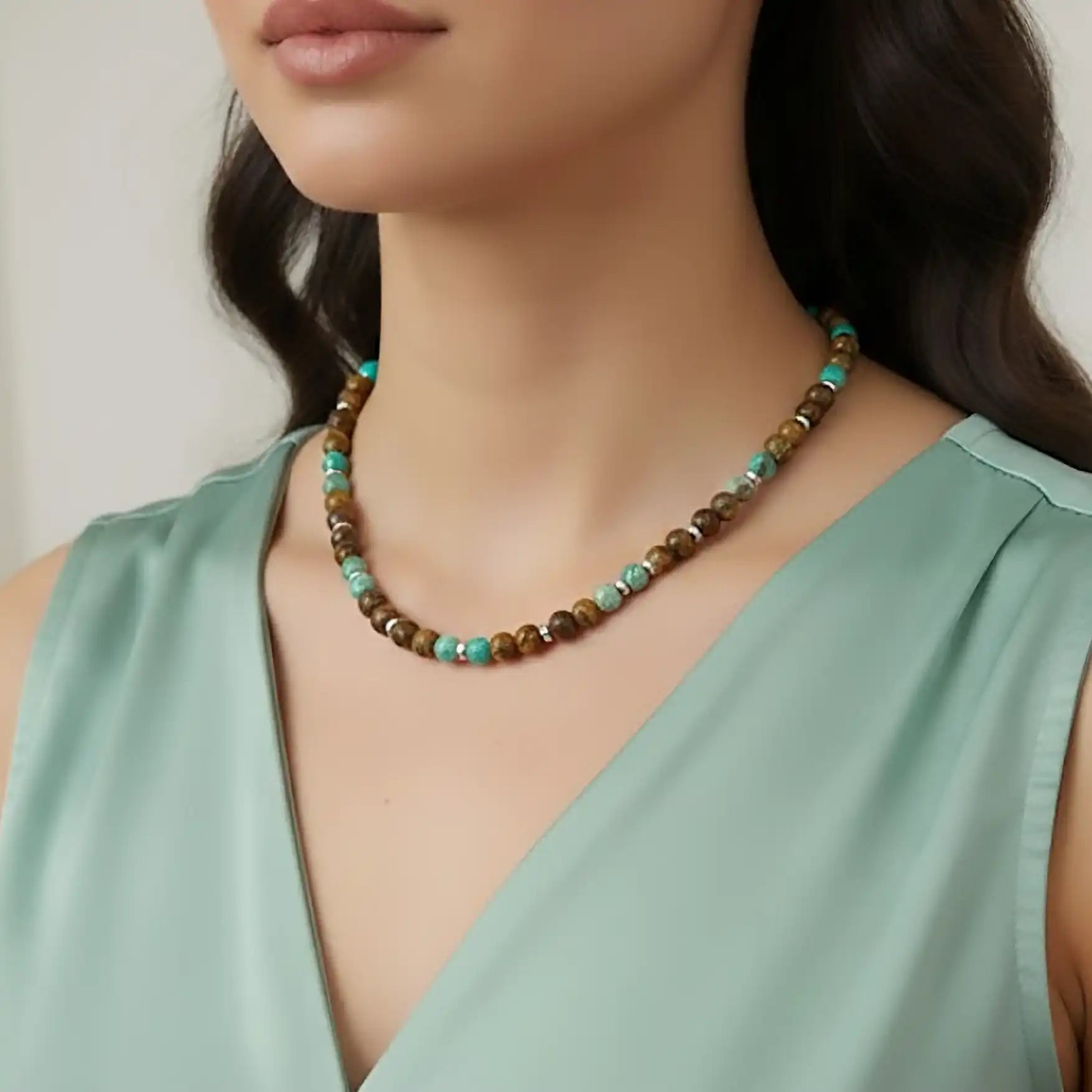 Collana Safari donna con agalmatolite elephant skin in argento 925 Galvani Gioielli
