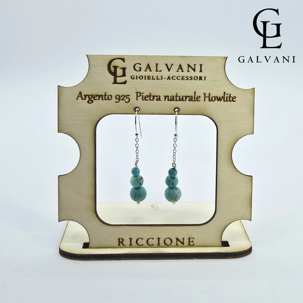 ORECCHINI BREZZA Argento 925 Howlite turchese