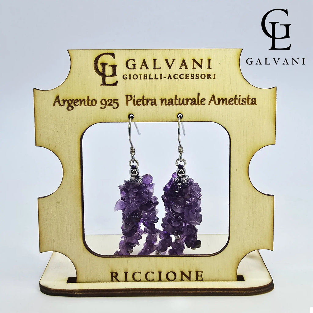 ORECCHINI GRAPPOLO AMETISTA Argento 925